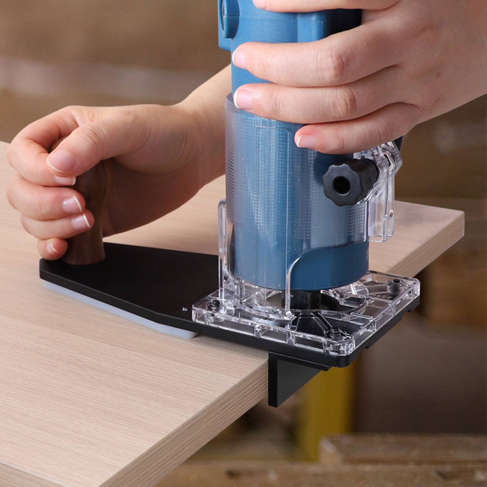 Power Tools For Construction - ฐานตัดแต่งขอบ ควบคุมการใช้งานได้มั่นคง ฐานเราเตอร์แบบโค้งมน อุปกรณ์เสริมเครื่องมือไฟฟ้า ตัดได้อย่างแม่นยำ โครงสร้างทนทาน