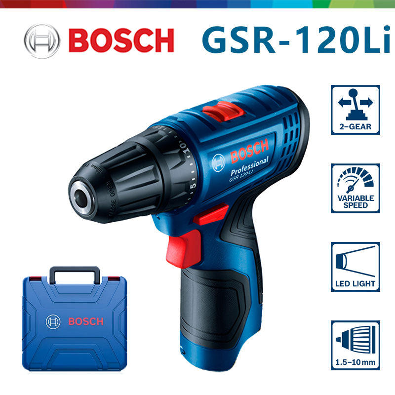 Power Tools Cordless - บ๊อช GSR 120-LI สว่านไฟฟ้าลิเธียม 12V แบบไร้สาย