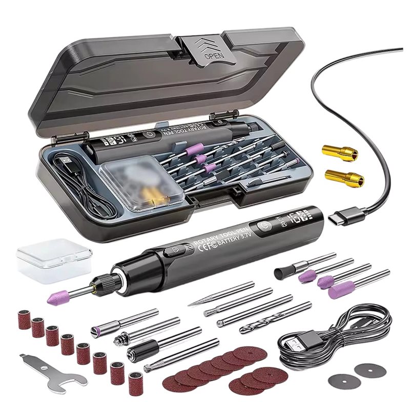 Power Tools Workshop - เครื่องเจียรมินิไร้สาย FYBL 3.7V 10000-16000 รอบต่อนาที ปากกาแกะสลักไร้สาย