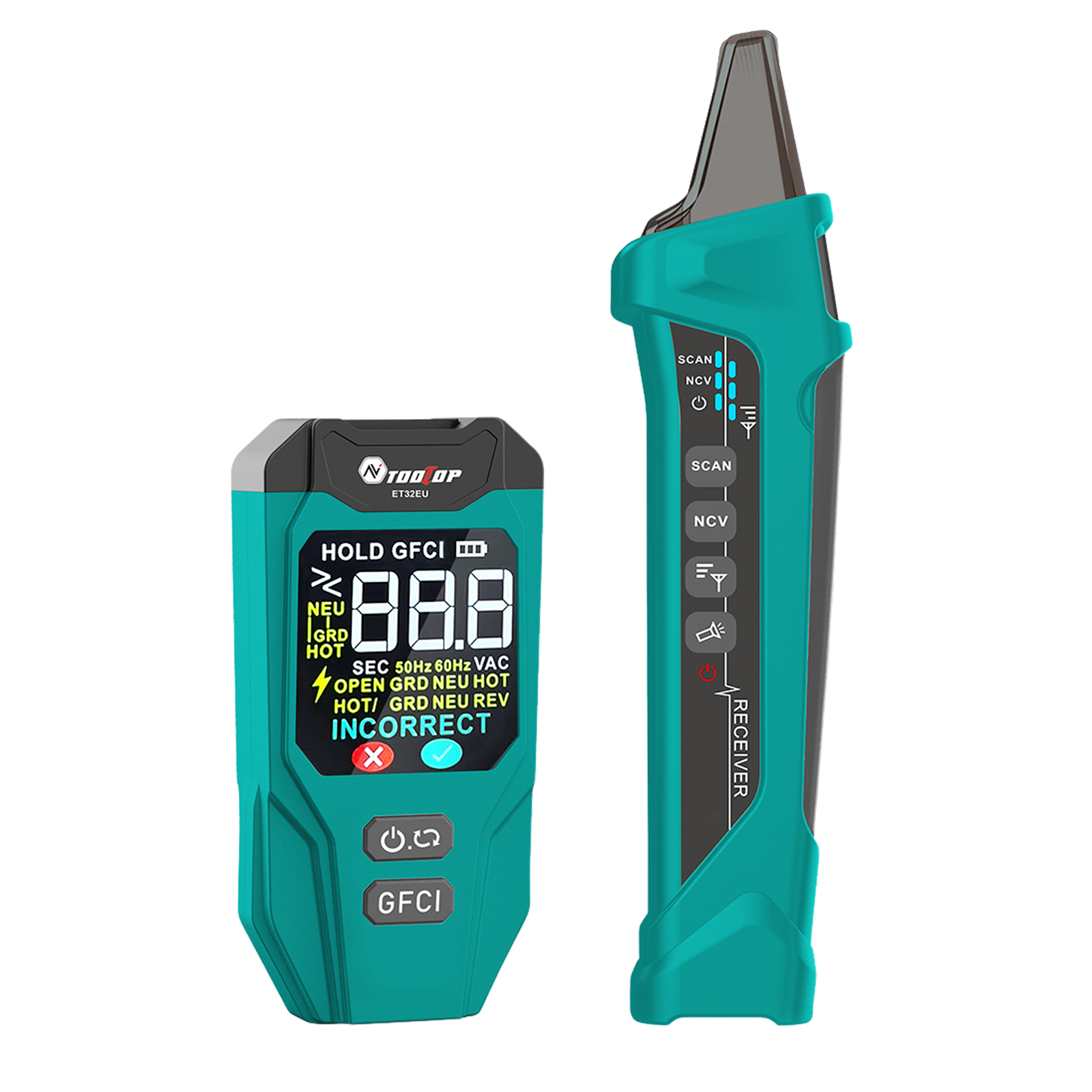 Power Tools Uk Review - เครื่องมือตรวจสอบเบรกเกอร์วงจรไฟฟ้าดิจิตอล TOOLTOP ET32 และเครื่องทดสอบเต้ารับ พร้อมจอแสดงผลเวลาตัดวงจร GFCI