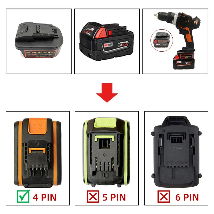 อะแดปเตอร์แบตเตอรี่เครื่องมือไ - Power Tools Orange บทวิจารณ์และราคา