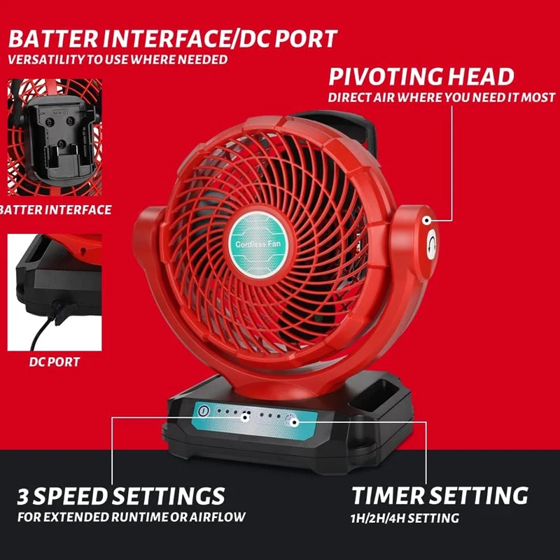 พัดลมไร้สายสําหรับ Milwaukee 1 - Power Tools For Construction บทวิจารณ์และราคา