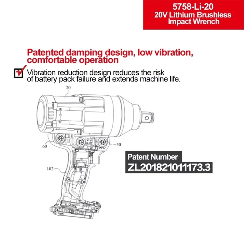 เดวอน ประแจกระแทกไร้สาย 20V แร - Power Tools Cordless บทวิจารณ์และราคา