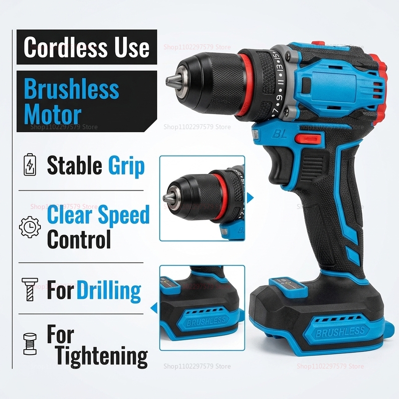 สว่านไฟฟ้าไร้สายแบบไร้แปรงถ่าน - Power Tools For Construction บทวิจารณ์และราคา